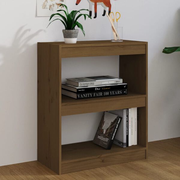 vidaXL Book Cabinet/Room Divider Honey Brown 60x30x71.5 cm Wood Pine