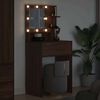 vidaXL Bedroom Dressing Tables with Shelf Brown Oak 80 x 39.6 x 135 cm