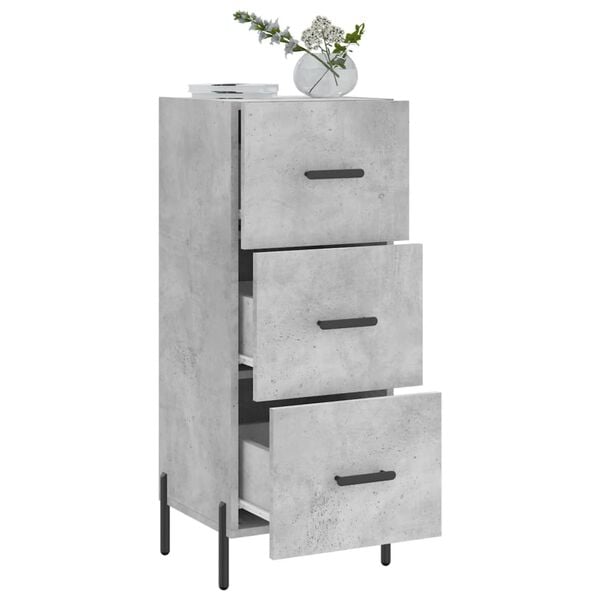 vidaXL Sideboard Concrete Grey 34.5x34x90 cm Engineered Wood