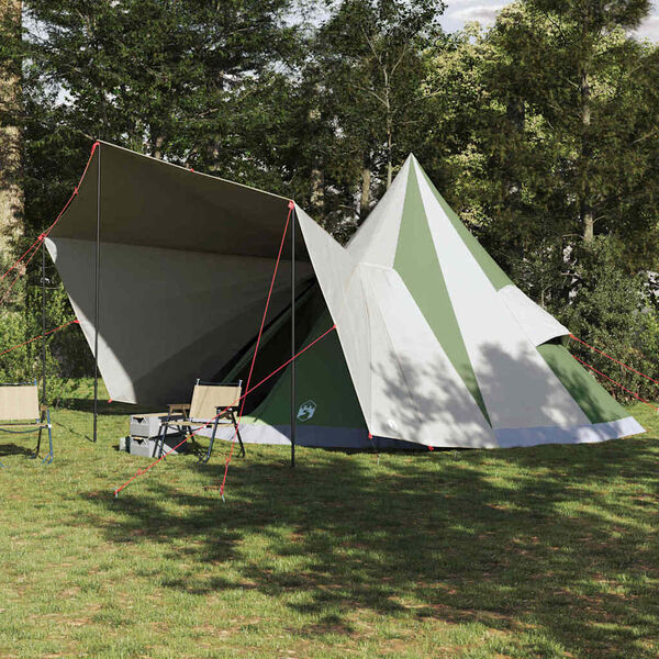vidaXL Family Tipi Tent Folding Green and Beige 510 x 690 x 330 cm