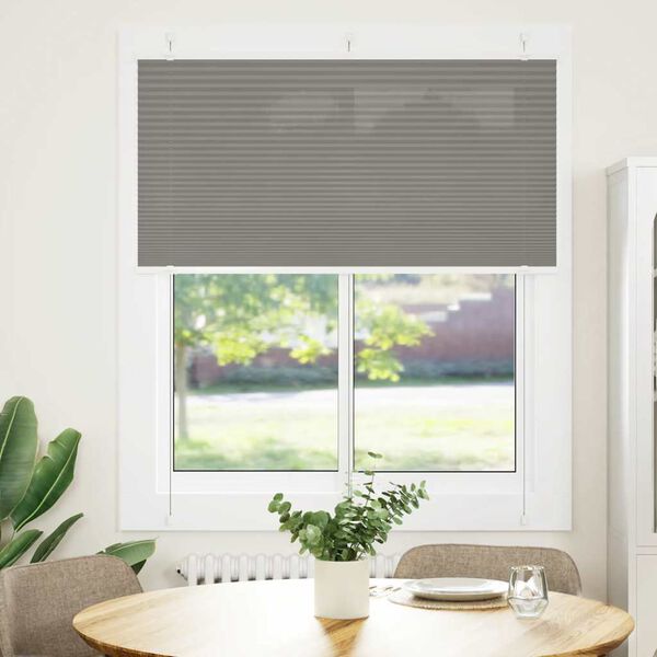 vidaXL Pleated Blind Anthracite 120x100 cm Fabric Width 119.4 cm Polyester