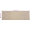 vidaXL Rug Natural and white 60 x 300 cm Jute