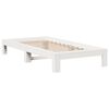 vidaXL Bed Frame without Mattress White 90x190 cm Single Solid Wood Pine