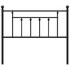 vidaXL Metal Headboard Black 100 cm
