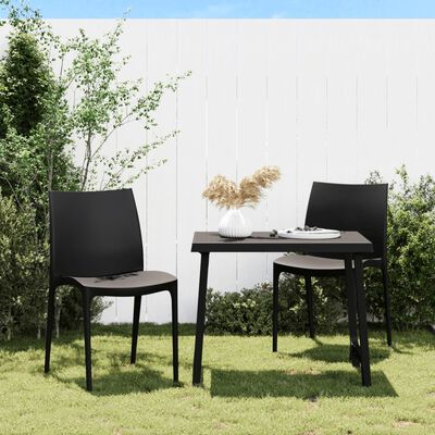 vidaXL Garden Chairs 2 pcs Anthracite 50x46x80 cm Polypropylene