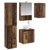vidaXL Bathroom Cabinet Set 5 pcs Old Wood 50 x 14.5 x 70 cm