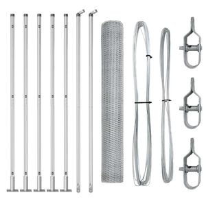 vidaXL Welded Wire Fence with Concrete Base 10 x 1 m (W x H)