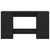 vidaXL Desk with Drawer Black Oak 133 x 50 x 75 cm Engineered Wood
