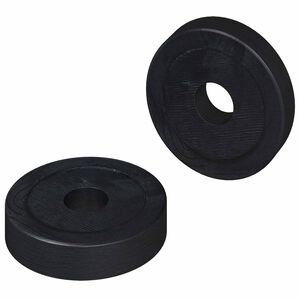 vidaXL suitable for Flat Washer 2 pcs Black &empty;15 x 3 mm PVC Copolymer