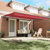 vidaXL Retractable Awning Manual Red 450 x 350 cm Polyester and Steel