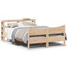 vidaXL Bed Frame with Headboard 160x200 cm Solid Wood Pine