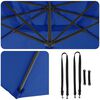 vidaXL Cantilever Roma Parasol Blue and Black 352 x 251 x 260 cm