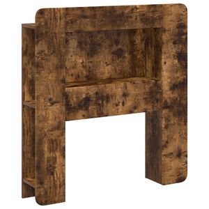 vidaXL Headboard Cabinet with Storage Smoked Oak Engineered Wood