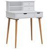 vidaXL Dressing Table Set FAUSKE 2 pcs White 76 x 50 x 103.5 cm