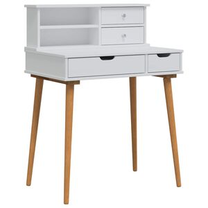 vidaXL Dressing Table Set FAUSKE 2 pcs White 76 x 50 x 103.5 cm