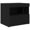 vidaXL Bedside Cabinet Black Oak 50 x 40 x 45 cm Engineered Wood