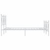 vidaXL Metal Bed Frame without Mattress with Footboard White 120x200cm