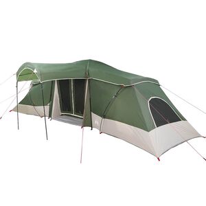 vidaXL Family Tent 6-Person Green and Grey Polyester and Fiberglass
