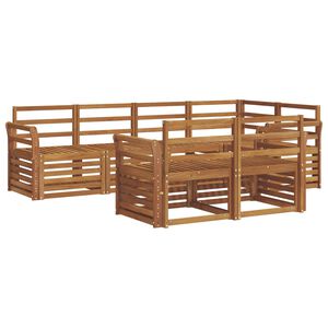 vidaXL Sofa Sets 7 pcs Natural Solid Acacia Wood