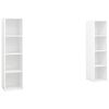 vidaXL TV Cabinets 2 pcs White 142.5x35x36.5 cm Engineered Wood