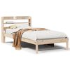 vidaXL Bed Frame without Mattress 90x190 cm Single Solid Wood Pine