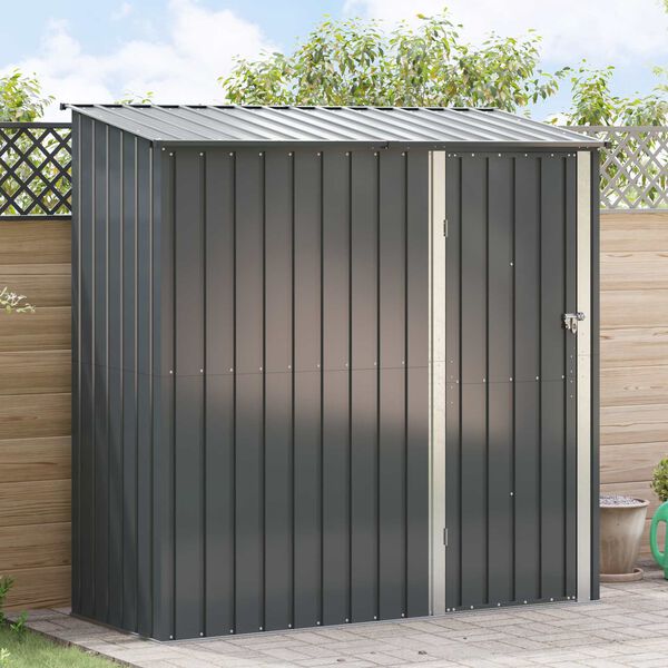 vidaXL Garden Sheds Anthracite 203 x 85.5 x 200 cm Metal