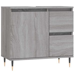 vidaXL Bathroom Cabinet Grey Sonoma 65x33x60 cm Engineered Wood