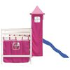 vidaXL Kids' Loft Bed with Tower without Mattress Pink 90x190 cm Single