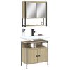 vidaXL 2 Piece Bathroom Furniture Set Sonoma Oak Engineered Wood