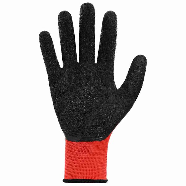 vidaXL Work Gloves 24 pcs Red and Black 10 / XL Latex Coating