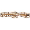 vidaXL Outdoor Sofa Set 8 pcs Natural Solid Acacia Wood
