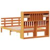 vidaXL Bookcase Bed without Mattress Wax Brown 120x190 cm Small Double Solid Wood Pine