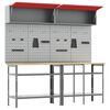 vidaXL Work Bench Set with Shelf 8 pcs Grey 200 x 55 x 200 cm Steel
