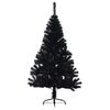 vidaXL Artificial Pre-lit Christmas Tree Black 120 cm PVC