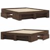 vidaXL Bed Frame without Mattress Brown Oak 160x200 cm Engineered Wood