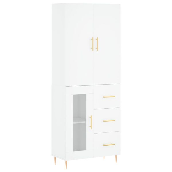 vidaXL Highboard White 69.5x34x180 cm Engineered Wood