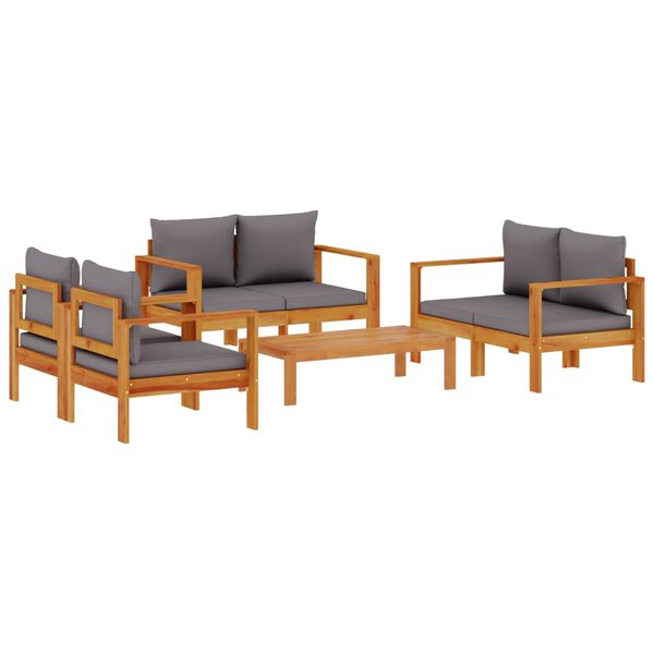 vidaXL 5 Piece Garden Sofa Set with Cushions Solid Wood Acacia