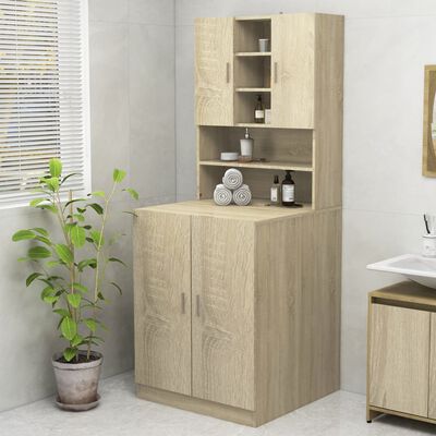 vidaXL Washing Machine Cabinet Sonoma Oak 70.5x25.5x90 cm