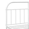 vidaXL Metal Bed Frame without Mattress with Footboard White 180x200cm