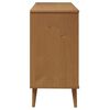 vidaXL Drawer Cabinet MOLDE Brown 113x40x80 cm Solid Wood Pine