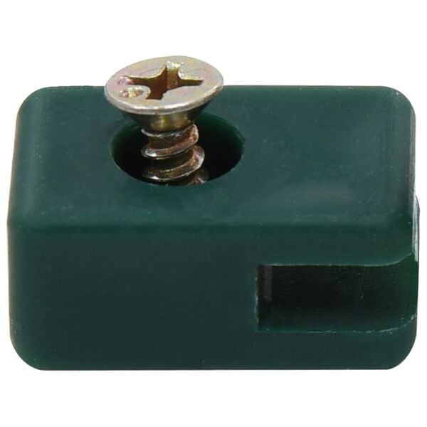 vidaXL Garden Fence Wire Holder with Screw 100 Sets Green