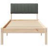 vidaXL Bed frame Brown and dark grey 75 x 190 cm Solid pine wood