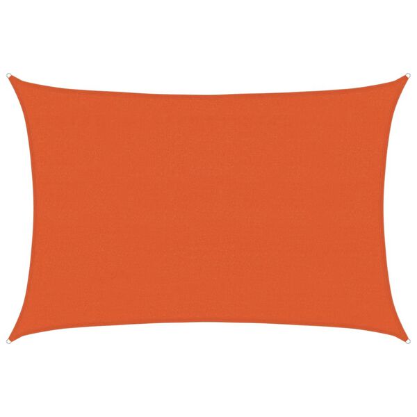 vidaXL Sunshade Sail 160 g/m&sup2; Rectangular Orange 4x5 m HDPE