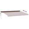 vidaXL Automatic Retractable Awning with LEDs Brown 500x350 cm