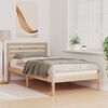 vidaXL Bed Frame with Headboard Brown 100 x 200 cm Solid Pine Wood
