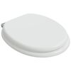 vidaXL Toilet Seat 2 pcs White 44 x 38 cm MDF board