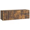 vidaXL Wall-Mounted TV Cabinet Wall-mounted Smoked Oak 98 x 31 x 30 cm