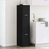 vidaXL Apothecary Cabinet Black Oak 30x41x144.5 cm Engineered Wood