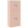 vidaXL Storage Cabinet 2 pcs Pink 80 x 40 x 175 cm Steel Lockable