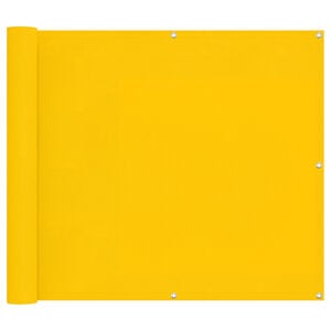 vidaXL Balcony Screen Yellow 90 x 200 cm PU coated oxford alu